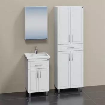 Мебель для ванной комнаты СанТа Дублин 50 см напольная, белая