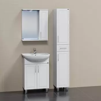 Мебель для ванной комнаты СанТа Дублин 60 см напольная, белая