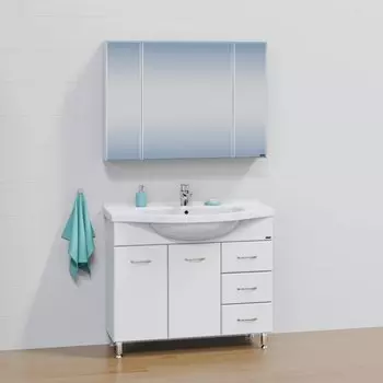 Мебель для ванной комнаты СанТа Эльбрус 100 см белый