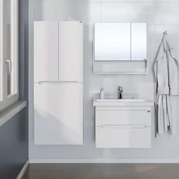 Мебель для ванной комнаты СанТа Лондон 70 см 2 ящика, подвесная, тумба из ЛДСП