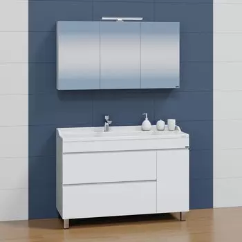 Мебель для ванной комнаты СанТа Марс 120 см белый, светлый