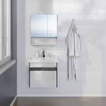 Мебель для ванной комнаты СанТа Мира 60 см подвесная, белая