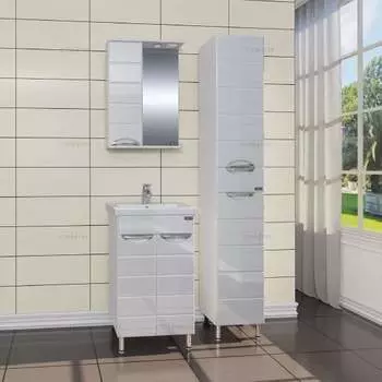Мебель для ванной комнаты СанТа Родос 60 см напольная, белая