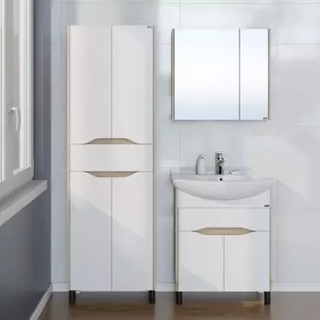 Мебель для ванной комнаты СанТа Сатурн 70 см дуб австрийский с ящиком