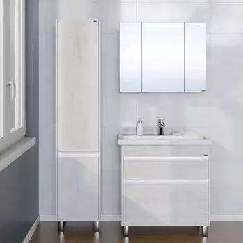 Мебель для ванной комнаты СанТа Уран 80 см светлый