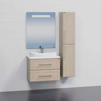 Мебель для ванной комнаты СанТа Венера 70 см 2 ящика, подвесная, дуб бежевый