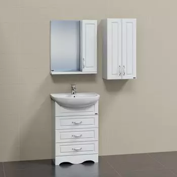 Мебель для ванной комнаты СанТа Верона 60 см напольная, белая