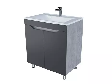 Мебель для ванной комнаты Stella Polar Абигель 80 см цемент матовый