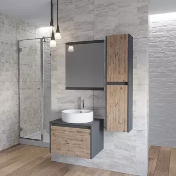 Мебель для ванной комнаты Stella Polar Эвита 60 см темно-серый