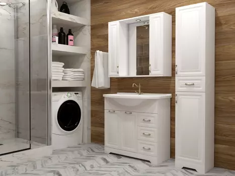 Мебель для ванной комнаты Stella Polar Кармела 90 см ольха белая