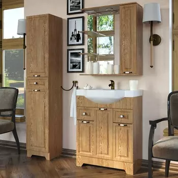 Мебель для ванной комнаты Stella Polar Кармела 75 см карпатская ель