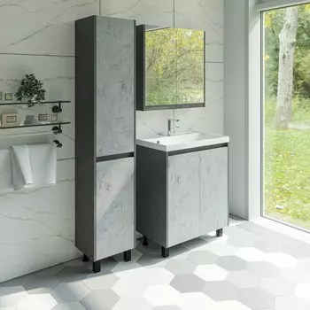 Мебель для ванной комнаты Stella Polar Кибела 60 см цемент матовый