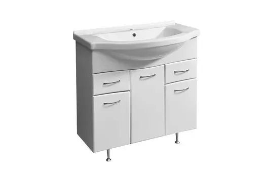 Мебель для ванной комнаты Stella Polar Волна 75-8 белая глянцевая