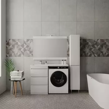 Мебель для ванной комнаты Style Line Даллас 110 см напольная, белая