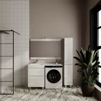 Мебель для ванной комнаты Style Line Даллас Леон 120 см люкс белая, напольная