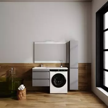 Мебель для ванной комнаты Style Line El Fante 120 см подвесная, серая