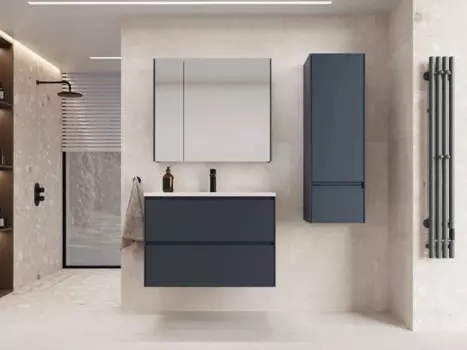 Мебель для ванной комнаты Style Line Лима 80 см подвесная, графит