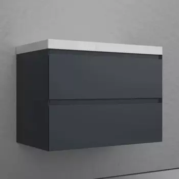 Мебель для ванной комнаты Style Line Манхэттен 80 см графит, подвесная