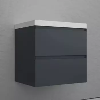 Мебель для ванной комнаты Style Line Манхэттен 60 см графит, подвесная