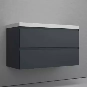 Мебель для ванной комнаты Style Line Манхэттен 100 см графит, подвесная