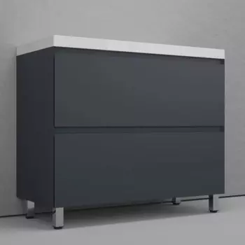 Мебель для ванной комнаты Style Line Манхэттен 100 см графит, напольная