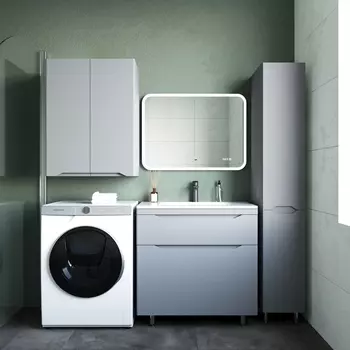 Мебель для ванной комнаты Style Line Марелла 80 см Люкс антискрейтч серый, напольная