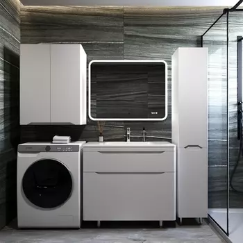 Мебель для ванной комнаты Style Line Марелла 90 см Люкс антискрейтч белый матовый, напольная