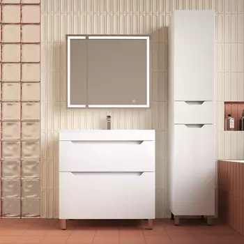 Мебель для ванной комнаты Style Line Остин 80 см напольная, белая