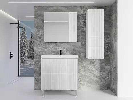 Мебель для ванной комнаты Style Line Стокгольм 80 см напольная, белая