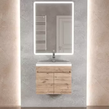 Мебель для ванной комнаты Uperwood Eva 50 см подвесная с дверцами, крафт табачный