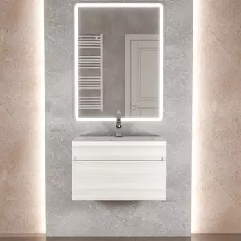 Мебель для ванной комнаты Uperwood Eva 60 см подвесная, выдвижной ящик, дуб харбор белый