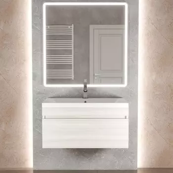 Мебель для ванной комнаты Uperwood Eva 75 см подвесная, выдвижной ящик, дуб харбор белый