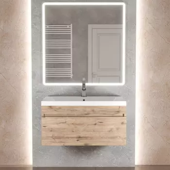 Мебель для ванной комнаты Uperwood Eva 75 см подвесная, выдвижной ящик, крафт табачный