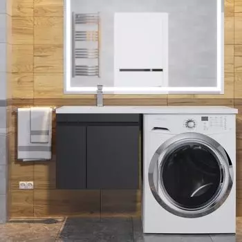 Мебель для ванной комнаты Uperwood Magenta 120 черная матовая