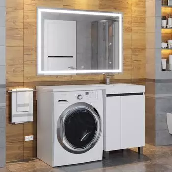 Мебель для ванной комнаты Uperwood Magenta 120 см белая матовая с граф вставками напольная