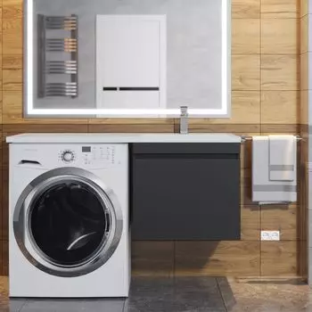 Мебель для ванной комнаты Uperwood Magenta 120 см черная матовая ящик