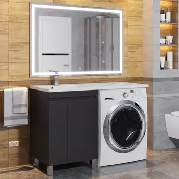 Мебель для ванной комнаты Uperwood Magenta 120 см черная матовая напольная