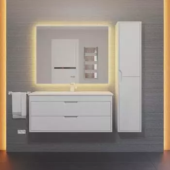 Мебель для ванной комнаты Uperwood Modul 97 см подвесная, белая матовая