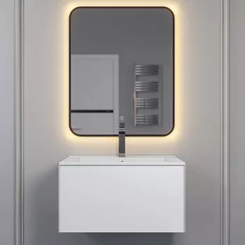 Мебель для ванной комнаты Uperwood Parma Premium 65 см подвесная, выдвижной ящик, белая