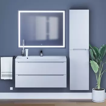 Мебель для ванной комнаты Uperwood Tanos 100 см подвесная, белая