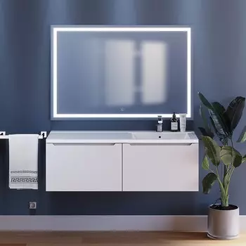 Мебель для ванной комнаты Uperwood Tanos 120 см подвесная, правая, белая