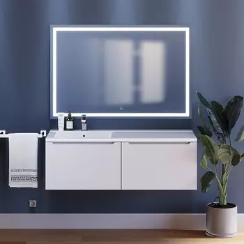 Мебель для ванной комнаты Uperwood Tanos 120 см подвесная, левая, белая