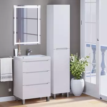 Мебель для ванной комнаты Uperwood Tanos 60 см белая напольный