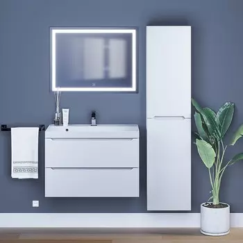 Мебель для ванной комнаты Uperwood Tanos 80 см подвесная, белая