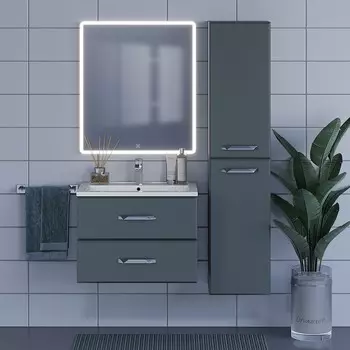 Мебель для ванной комнаты Uperwood Upd Foster 70 см подвесная, серая