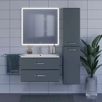 Мебель для ванной комнаты Uperwood Upd Foster 80 см подвесная, серая