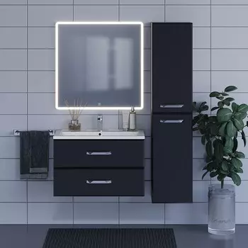 Мебель для ванной комнаты Uperwood Upd Foster 80 см подвесная, черная