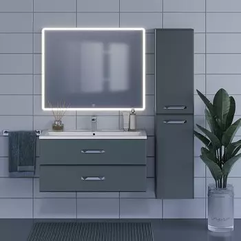 Мебель для ванной комнаты Uperwood Upd Foster 100 см подвесная, серая