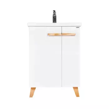 Мебель для ванной комнаты Viant Мюнхен 60 см напольная, белая