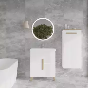 Мебель для ванной комнаты Viant Мюнхен 60 см напольная, белая